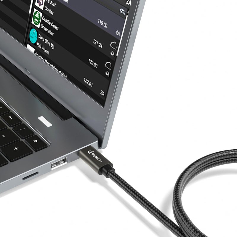 DigitalLife FlexMIDI Pro Series | USB-C to USB-B MIDI Cable for MIDI Keyboards, Controllers & Interfaces, Nylon-Braided with Metal Connectors, 6.6ft (2m), Windows/macOS/Linux (1-Pack) - Image 2